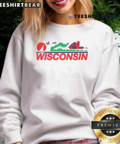 Cozy Pretty Wisconsin Sweatshirt in soft fabric, perfect for chilly days and showcasing Wisconsin pride.