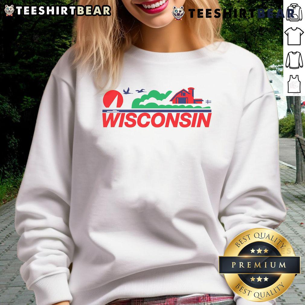Cozy Pretty Wisconsin Sweatshirt in soft fabric, perfect for chilly days and showcasing Wisconsin pride.