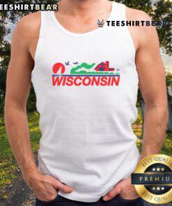Pretty Wisconsin tank top featuring a vibrant design, perfect for showcasing your love for Wisconsin in style.