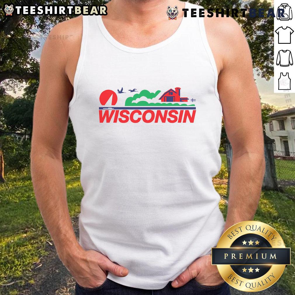 Pretty Wisconsin tank top featuring a vibrant design, perfect for showcasing your love for Wisconsin in style.