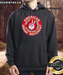 Top American Indian Movement Nomads Stronghold International logo hoodie design showcasing indigenous pride and culture.