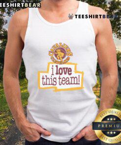 Alt Text: Cleveland Cavaliers hardwood classics tank top featuring 'I Love This Team' design, perfect for fans and collectors.