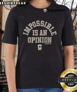 Top Columbus Crew 'Impossible Is An Opinion' ladies tee in stylish design, perfect for fans of the soccer team.