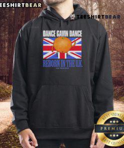 Top Dance Gavin Dance Reborn in the UK Tour 2023 hoodie featuring vibrant design and tour logo, perfect for fans.