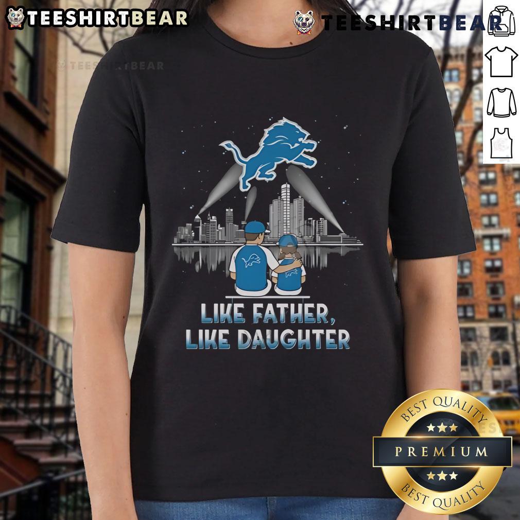 Top Detroit Lions Like Father Like Daughter 2025 Limited Edition Ladies Tee showcasing vibrant team colors and stylish design.