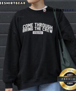 Top Durand Jones & The Indications sweatshirt featuring 'Come Through, Bring The Crew' design for music fans.