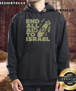Top End All Aid to Israel hoodie featuring bold graphics and a comfortable fit, perfect for supporters of the cause.
