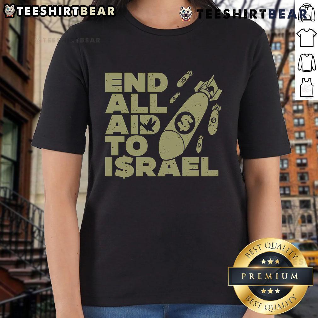 Top-End All Aid To Israel Ladies Tee featuring a stylish design celebrating support for Israel, perfect for casual wear.