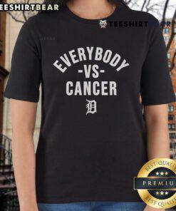 Top Everybody Vs Cancer Detroit Tiger 2025 Ladies Tee featuring a stylish design and vibrant colors for charity support.