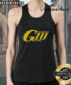 Top Glu Los Angeles Lakers Est 1985 tank top featuring team colors and logo, perfect for Lakers fans and summer wear.