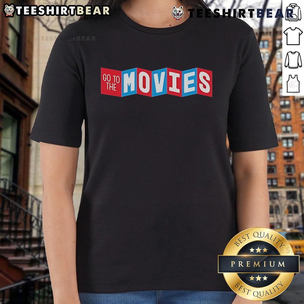 Trendy Top Go To The Movies Ladies Tee featuring a stylish design, perfect for movie nights and casual outings.