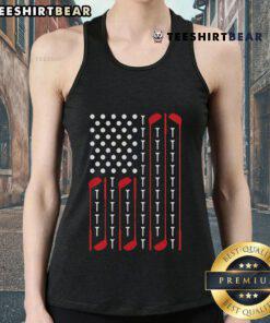 Top Golf American Flag Tank Top featuring a stylish design, perfect for summer outings and patriotic golf enthusiasts.