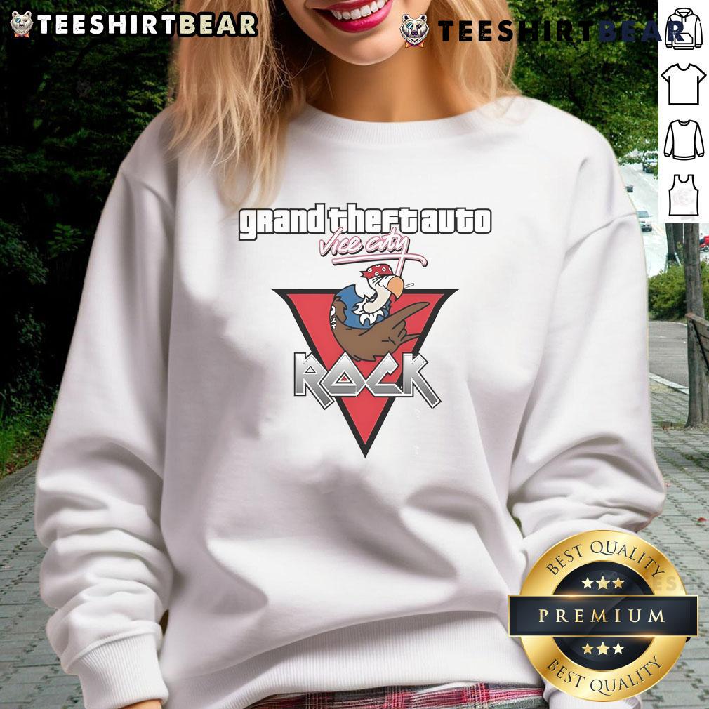 Top Grand Theft Auto Vice City Rock sweatshirt featuring a vibrant design inspired by the iconic video game.