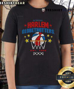 Alt Text: Top Harlem Globetrotters 'Nothing But Net' Est 1926 ladies tee featuring vibrant graphics and comfortable fit.