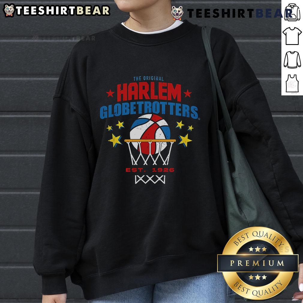 Top Harlem Globetrotters Nothing But Net Est 1926 sweatshirt featuring vibrant graphics and a comfortable fit.