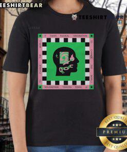 Top It Takes Radikal Imagination to Change the World Radikal Kindness Ladies Tee in vibrant colors, promoting kindness.
