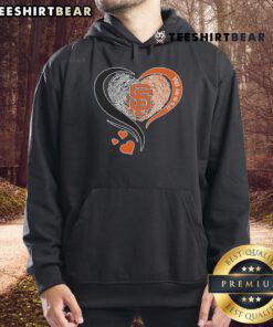 Top It's In My DNA Heart San Francisco hoodie featuring iconic SF skyline design, perfect for city lovers and fashion enthusiasts.