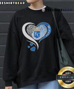 Kansas City Royals 'It's In My DNA' heart sweatshirt, perfect for fans showcasing team spirit and love for baseball.