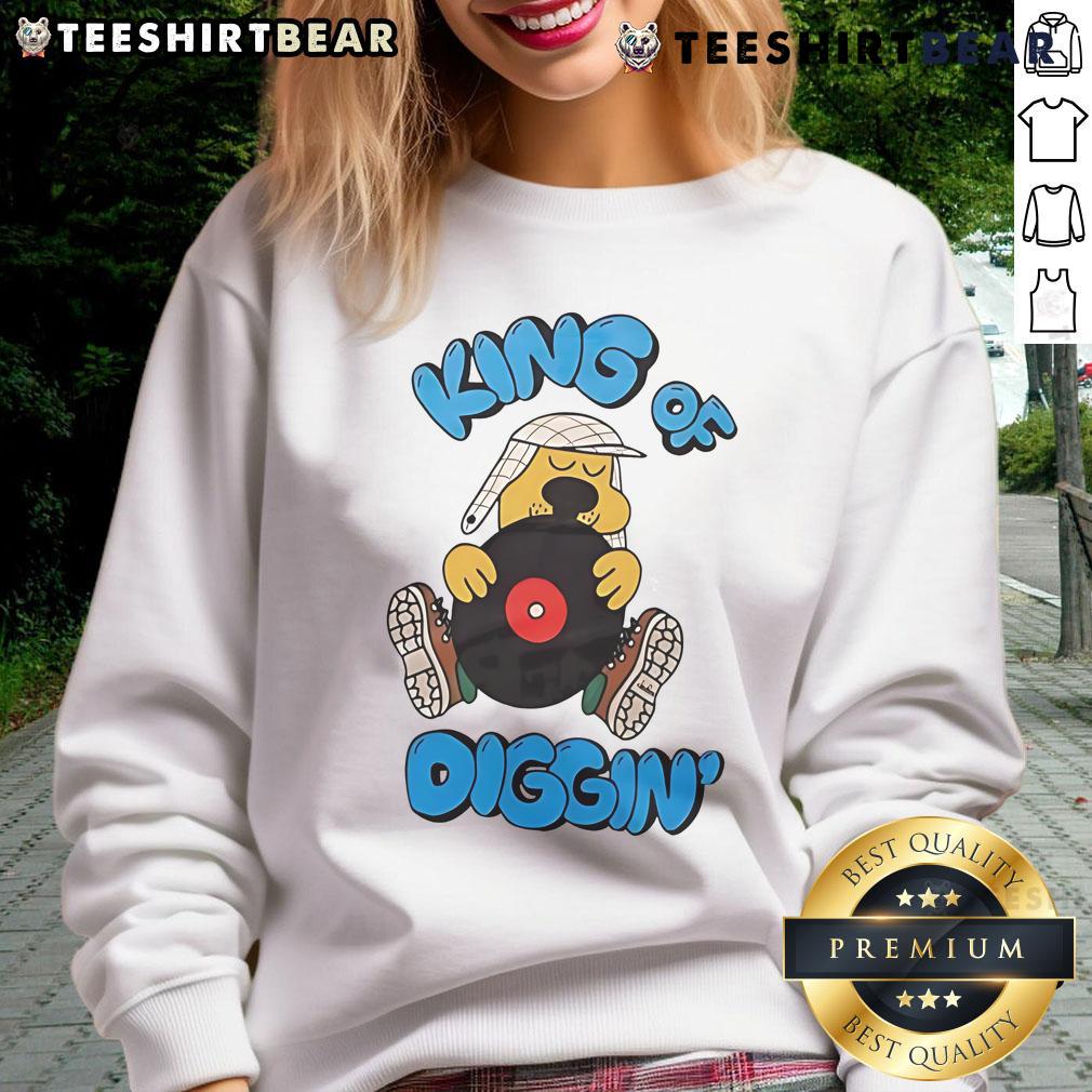 Alt Text: Top King of Diggin sweatshirt featuring a stylish design perfect for digging enthusiasts and casual wear.
