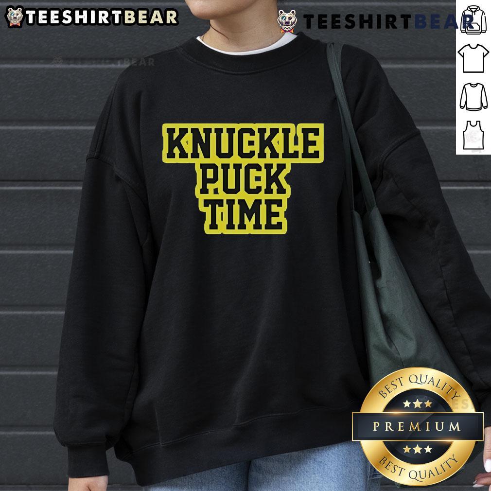 Top Knuckle Puck Time Sweatshirt featuring a stylish design, perfect for casual wear and fans of hockey culture.