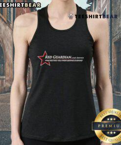 Alt Text: Top Marvel Studios Thunderbolts Red Guardian tank top featuring a stylish limo service logo design.