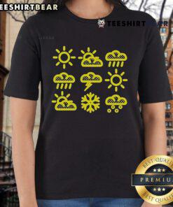Top Menos El Oso Weather logo on a stylish ladies tee, perfect for weather enthusiasts and casual wear.