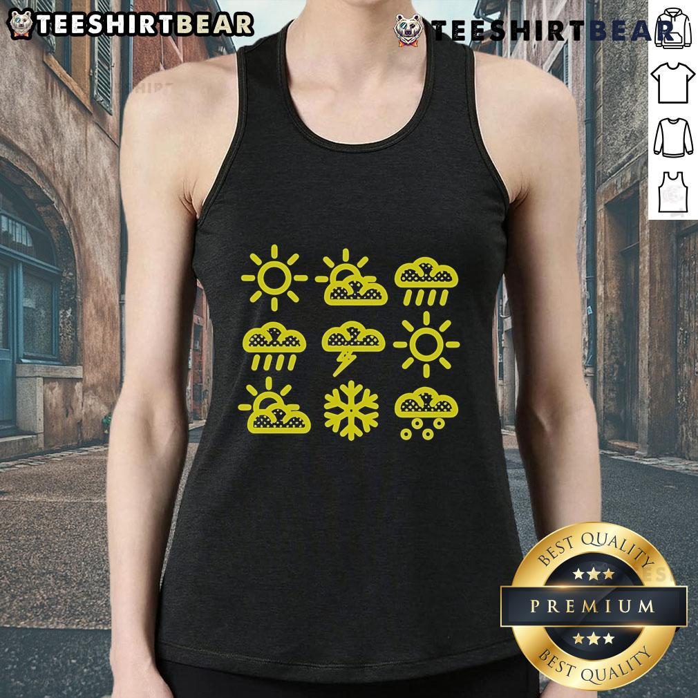 Top Menos El Oso Weather Logo Tank Top featuring a stylish design for casual summer fashion.