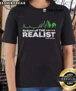 Alt Text: Top Mike Santana Return of the Realist Ladies Tee featuring stylish design and vibrant colors for casual wear.