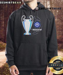 Top Munich 25 UCL Final Inter Milan Hoodie featuring vibrant team colors and logo, perfect for football fans.