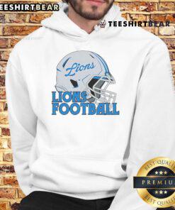 Top NFL Detroit Lions football helmet hoodie featuring team colors and logo, perfect for fans and game day attire.