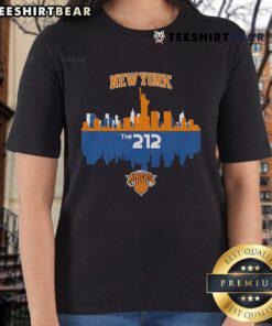 Top New York Knicks The 212 Skyline Ladies Tee featuring a stylish skyline design in Knicks colors for fans.