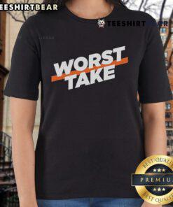 Top New York Knicks Worst Take Ladies Tee featuring bold graphics, perfect for passionate Knicks fans and stylish comfort.