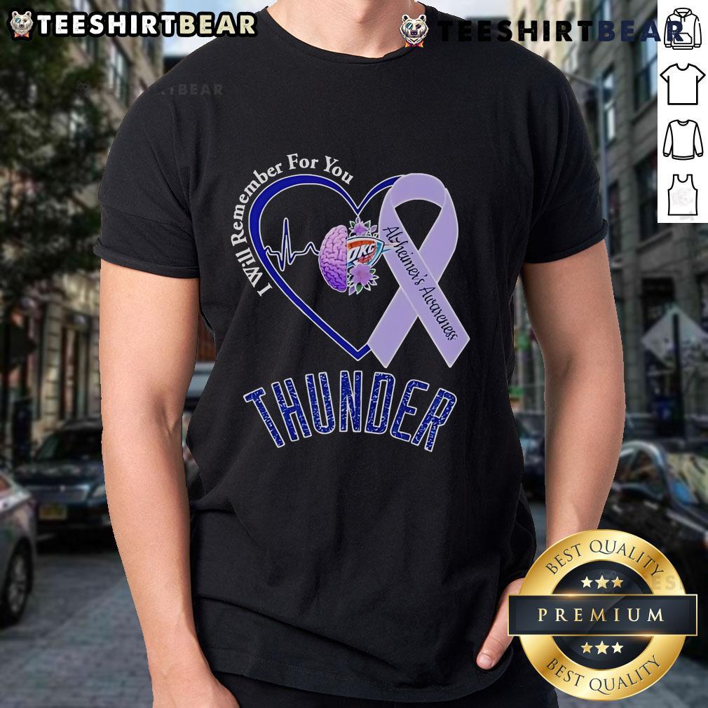 Top OKC Thunder Alzheimer's Awareness ribbon T-shirt featuring a heartfelt message to support Alzheimers research and awareness.
