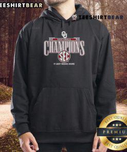 2025 SEC Softball Season Champions hoodie featuring Oklahoma Sooners logo, celebrating their top victory and pride.