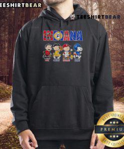 Top Peanuts characters hoodie featuring Indiana sports teams: Pacers, Indians, and Colts, perfect for fans.