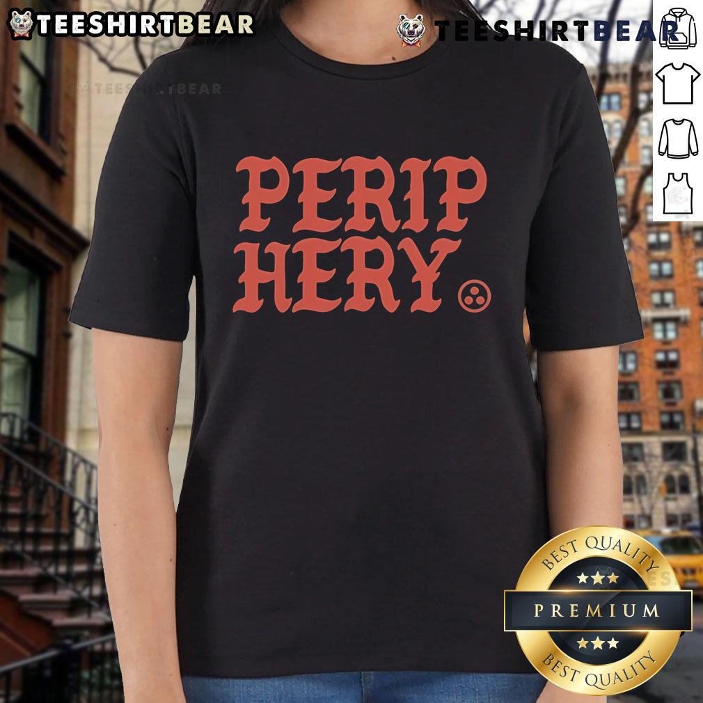 Stylish Top-Periphery Old English Ladies Tee featuring a vintage design, perfect for casual and trendy outfits.