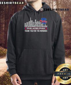 Top Philadelphia Phillies skyline hoodie with 'Thank You For The Memories' design, perfect for fans celebrating the team.