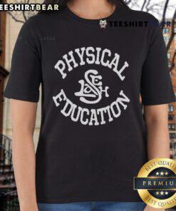 Alt Text: Top Physical Education Ladies Tee featuring breathable fabric and stylish design for active women.