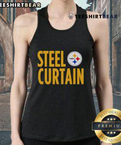 Stylish Top Pittsburgh Steelers Steel Curtain tank top featuring team colors and logo, perfect for game day attire.