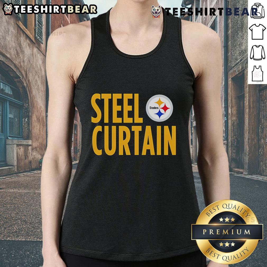 Stylish Top Pittsburgh Steelers Steel Curtain tank top featuring team colors and logo, perfect for game day attire.