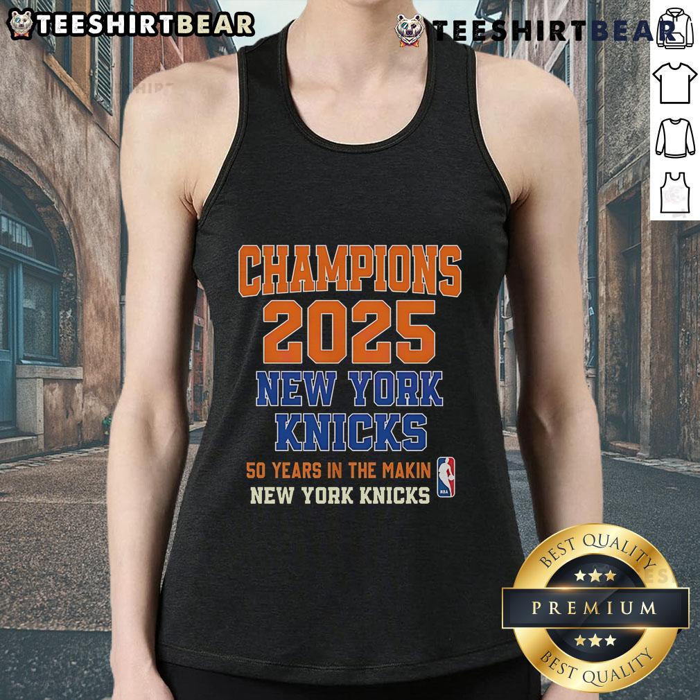 Top Playoffs New York Knicks Champions Years in the Making tank top featuring team colors and logo, perfect for fans.