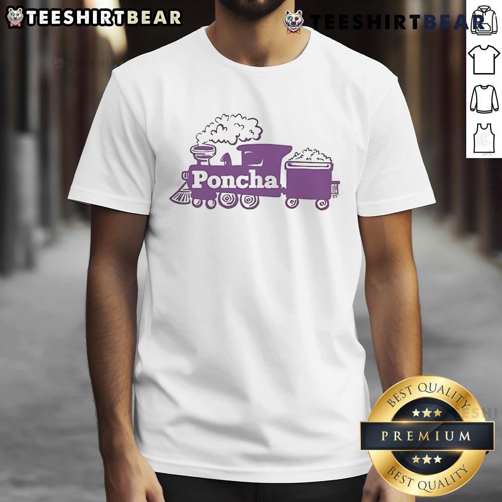Top Poncha Train Fleurty Girl T-Shirt featuring vibrant design and comfortable fit, perfect for casual outings.