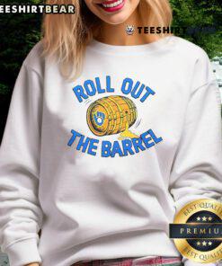 Cozy Top Roll Out The Barrel Sweatshirt featuring a festive design, perfect for chilly days and celebrating special occasions.