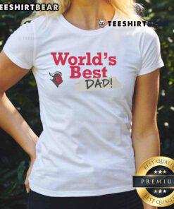 Top Rutgers Scarlet Knights World's Best Dad Ladies Tee in vibrant colors, perfect for proud fans and gifts.