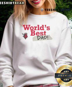 Top Rutgers Scarlet Knights World's Best Dad Sweatshirt in vibrant red, perfect for proud Rutgers fans and dads.
