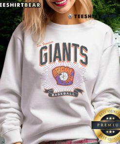 Alt Text: Stylish San Francisco Giants City Connect Prime Play sweatshirt featuring team colors and logo, perfect for fans.