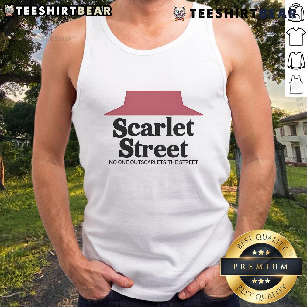 Alt Text: Top Scarlet Street: No One Outscarlets The Street Tank Top - stylish and trendy design for casual wear.
