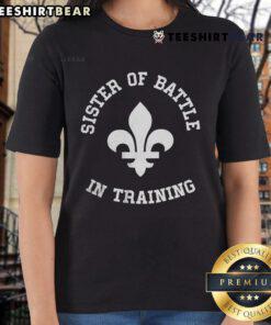 Alt Text: Top Sister of Battle in Training Ladies Tee featuring a strong design for female gamers and enthusiasts.