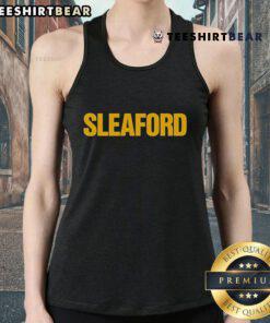 Top Sleaford Mods logo tank top featuring bold graphic design, perfect for fans of the iconic British punk band.