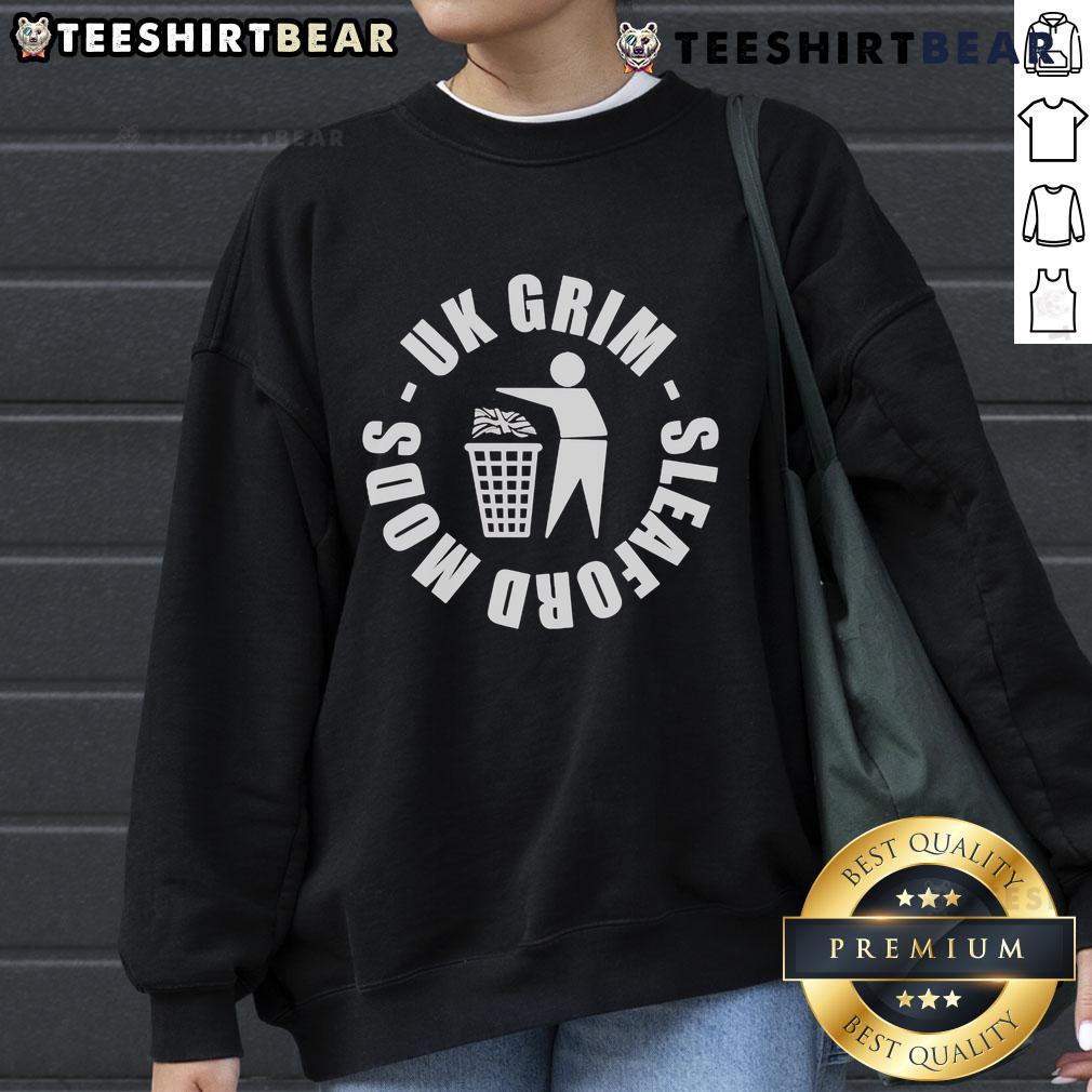 Alt Text: Top Sleaford Mods UK Grim Sweatshirt featuring bold graphics and a stylish design for fans of the band.